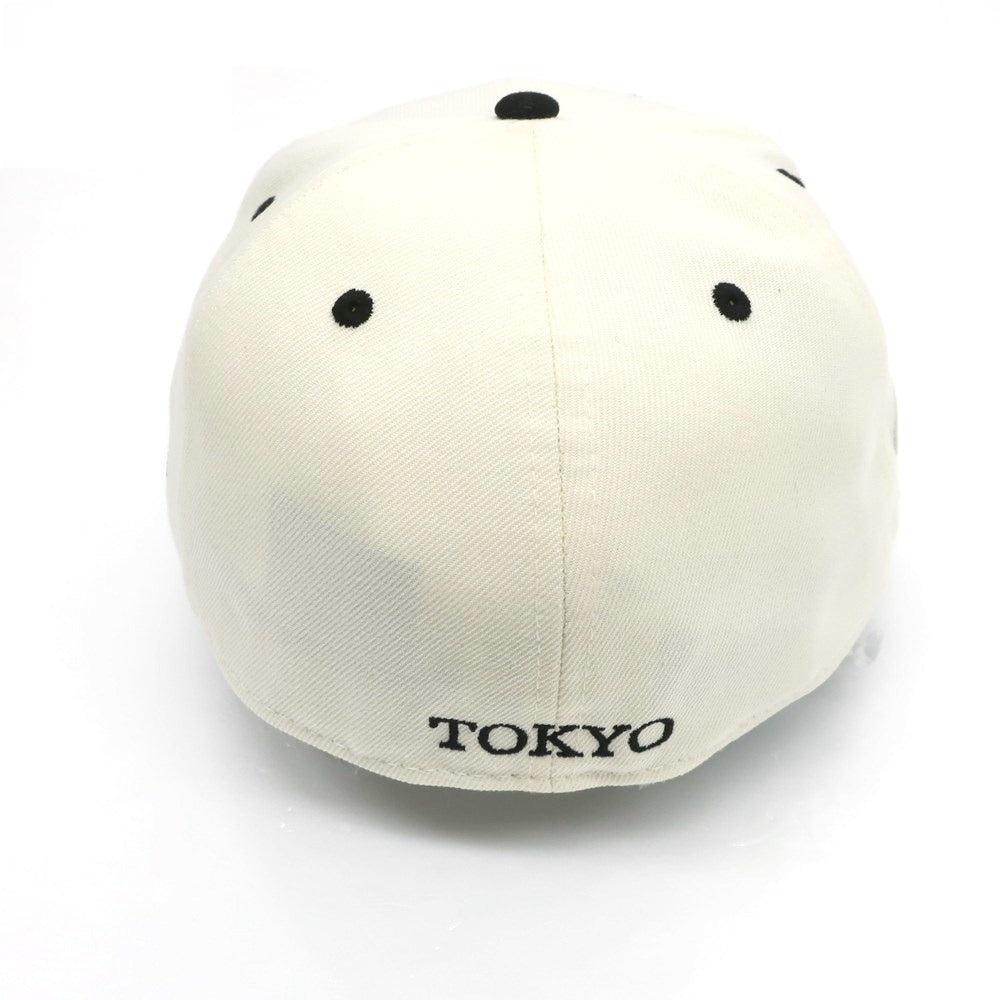 【中古】ニューエラ NEW ERA 読売ジャイアンツ ポリエステル ベースボールキャップ クリーム系xブラック【 7 3/8 】【 状態ランクA 】【 メンズ 】