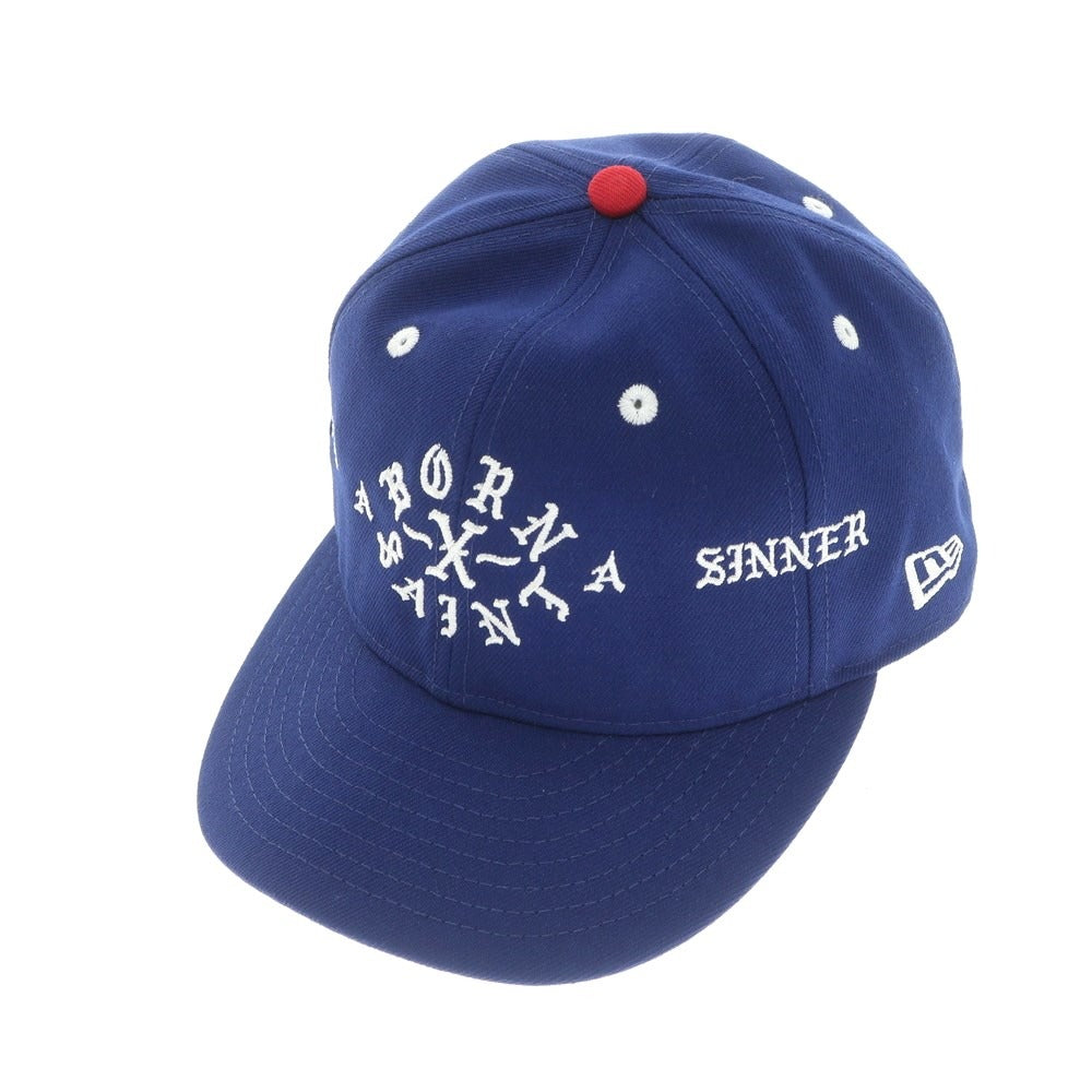 【中古】セント マイケル SAINT Mxxxxxx × BORN RAISED、NEW ERA ポリエステル キャップ ブルー【 7 1/2 】【 状態ランクA 】【 メンズ 】