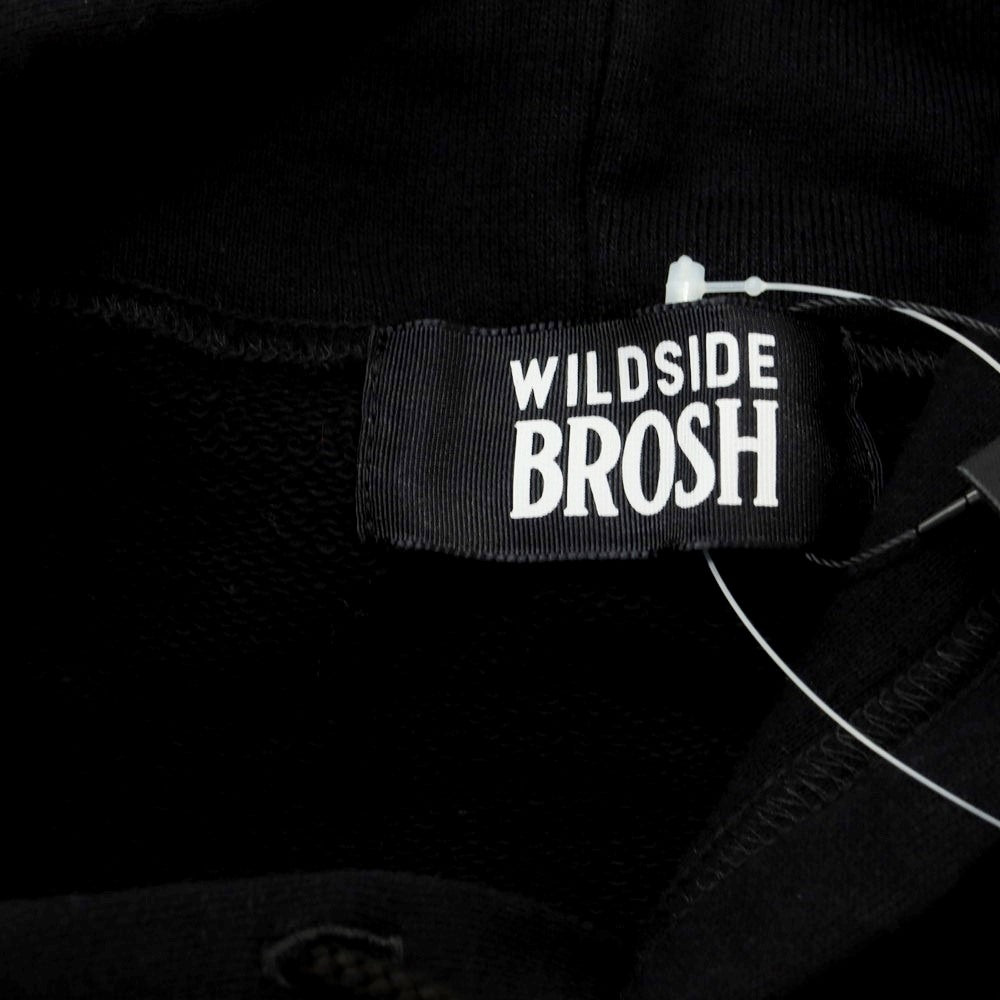 【中古】【未使用】ワイルドサイド ヨウジヤマモト WILDSIDE YOHJI YAMAMOTO × BROSH コットン プルオーバー パーカー ブラック【 4 】【 状態ランクS 】【 メンズ 】