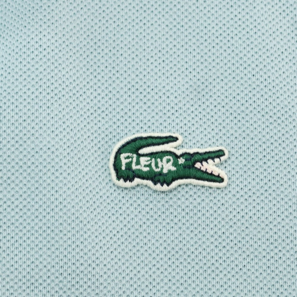 【中古】ラコステ LACOSTE × le FLEUR コットン 半袖ポロシャツ ライトブルー【 M 】【 状態ランクB 】【 メンズ 】