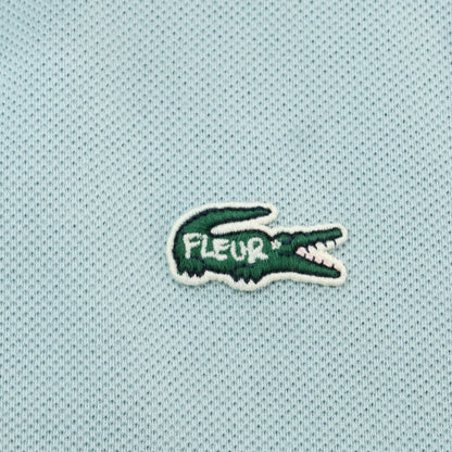 【中古】ラコステ LACOSTE × le FLEUR コットン 半袖ポロシャツ ライトブルー【 M 】【 状態ランクB 】【 メンズ 】