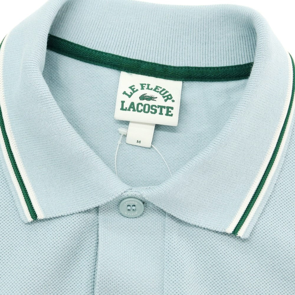 【中古】ラコステ LACOSTE × le FLEUR コットン 半袖ポロシャツ ライトブルー【 M 】【 状態ランクB 】【 メンズ 】