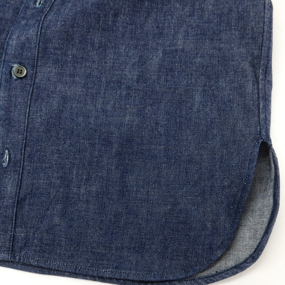 【中古】モモタロウ ジーンズ MOMOTARO JEANS コットン デニム カジュアルシャツ インディゴ【サイズS】【NVY】【S/S/A/W】【状態ランクB】【メンズ】