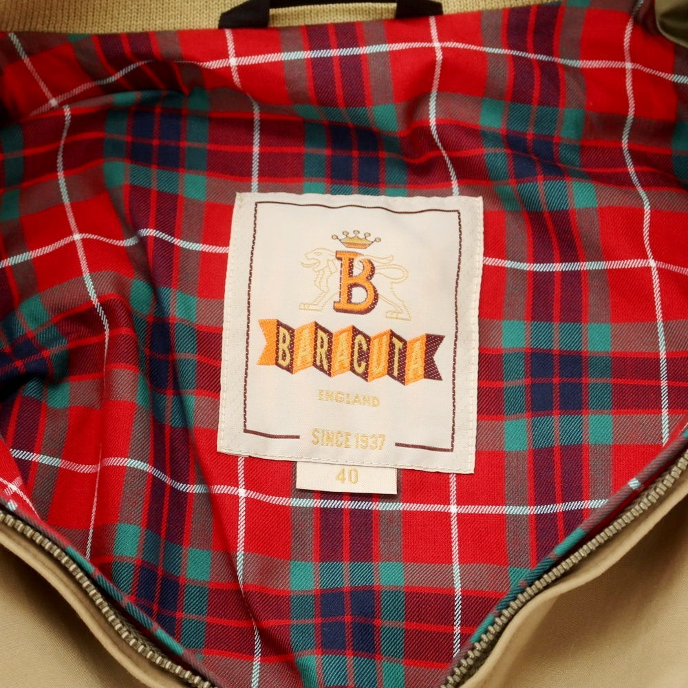 【中古】バラクータ BARACUTA G9 コットンポリエステル ダブルジップ スイングトップ ベージュ【 40 】【 状態ランクB 】【 メンズ 】