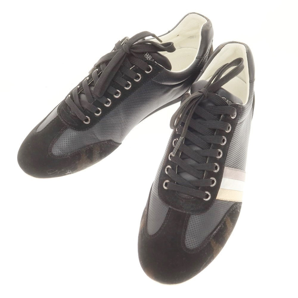 【中古】ドルチェアンドガッバーナ DOLCE&amp;GABBANA レザー スニーカー ブラック【 8 】【 状態ランクC 】【 メンズ 】