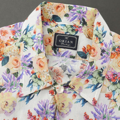 [Used] ORIAN Cotton Short Sleeve Shirt White x Multicolor [S] [Condition Rank A] [Men&