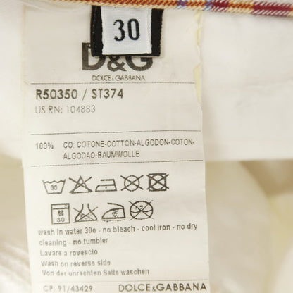 【中古】ディーアンドジー D&amp;G コットン ジーンズ デニムパンツ ホワイト【サイズ30】【WHT】【S/S/A/W】【状態ランクC】【メンズ】