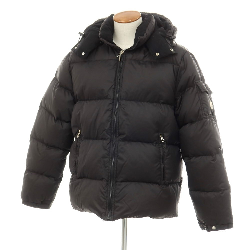 【中古】モンクレール MONCLER ナイロン系 スタンドカラー ジップアップ ダウンジャケット ブラック【 2 】【 状態ランクC 】【 メンズ 】