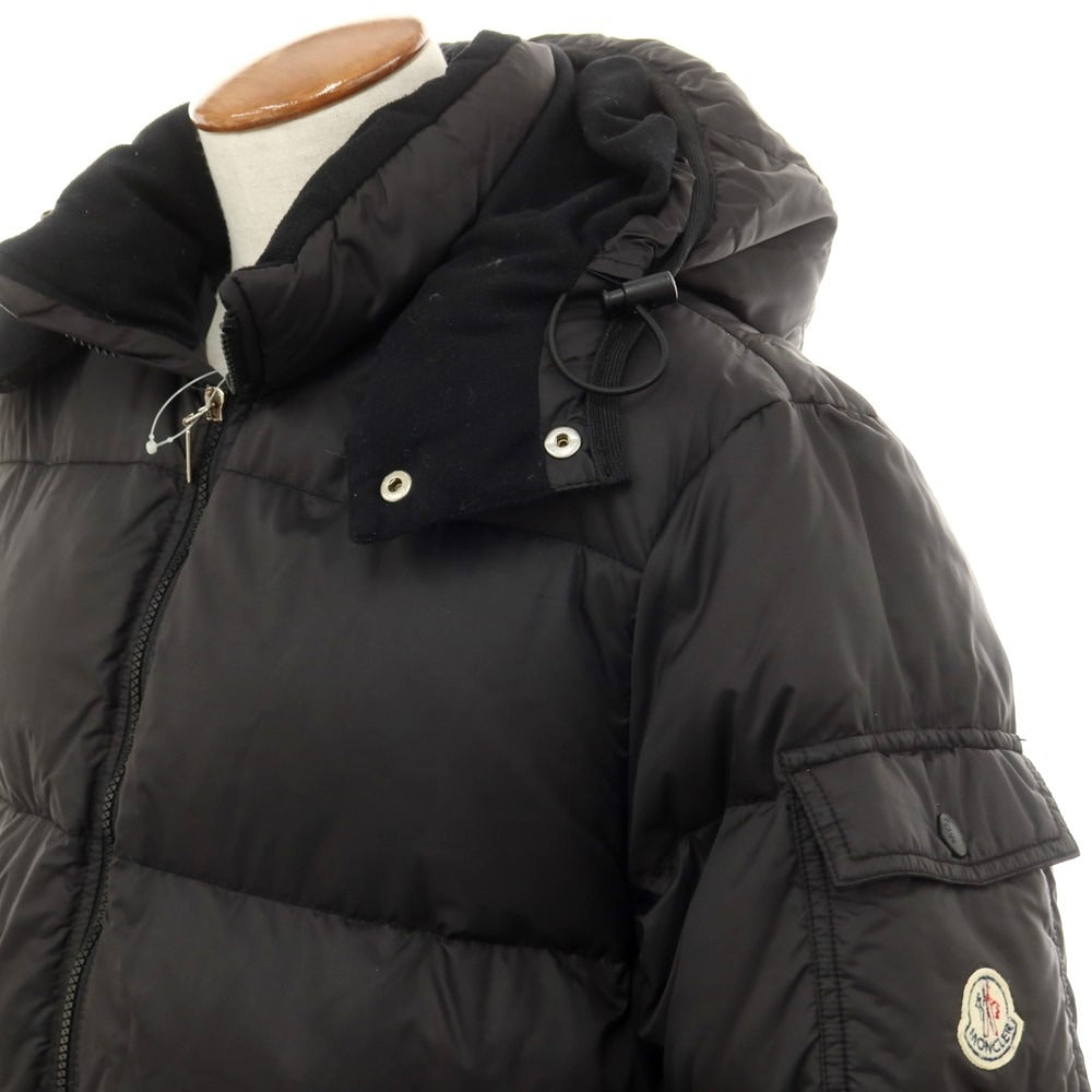 【中古】モンクレール MONCLER ナイロン系 スタンドカラー ジップアップ ダウンジャケット ブラック【 2 】【 状態ランクC 】【 メンズ 】