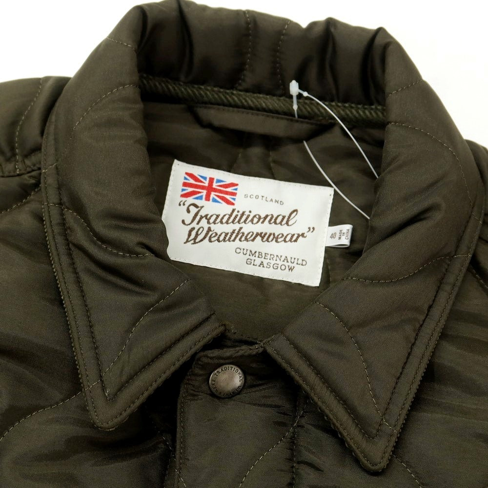 【中古】トラディショナルウェザーウェア Traditional Weatherwear ポリエステル 中綿入り キルティングコート ダークオリーブ【 40 】【 状態ランクB 】【 メンズ 】