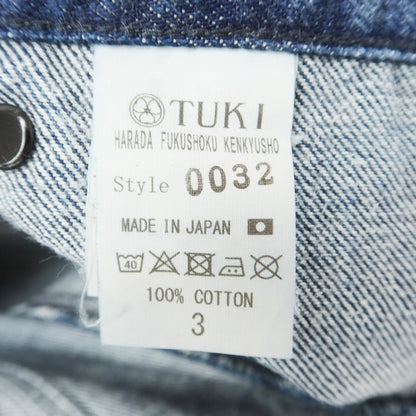 【中古】ツキ TUKI コットン クロップド ジーンズ デニムパンツ ネイビー【サイズ3】【NVY】【S/S/A/W】【状態ランクB】【メンズ】