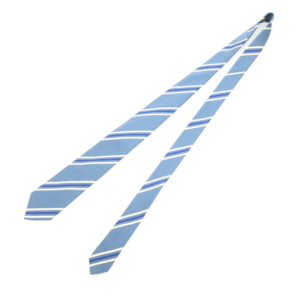 【中古】ユナイテッドアローズ UNITED ARROWS シルクコットン ストライプ柄ネクタイ ライトブルーxオフホワイト【BLU】【S/S/A/W】【状態ランクB】【メンズ】 [EPD]