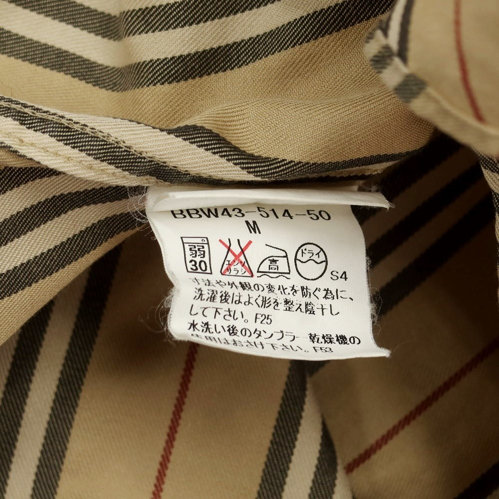 【中古】バーバリーロンドン BURBERRY LONDON コットン ストライプ ボタンダウン カジュアルシャツ ベージュxブラック【サイズM】【BEI】【S/S/A/W】【状態ランクB】【メンズ】