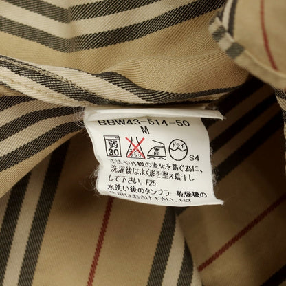 【中古】バーバリーロンドン BURBERRY LONDON コットン ストライプ ボタンダウン カジュアルシャツ ベージュxブラック【サイズM】【BEI】【S/S/A/W】【状態ランクB】【メンズ】