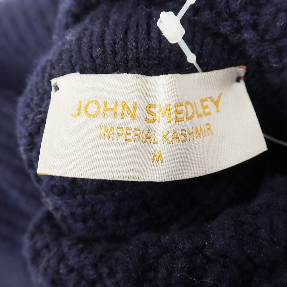 【中古】ジョンスメドレー JOHN SMEDLEY ミドルゲージ ウールカシミヤ タートルネック プルオーバーニット ネイビー【サイズM】【NVY】【A/W】【状態ランクB】【メンズ】