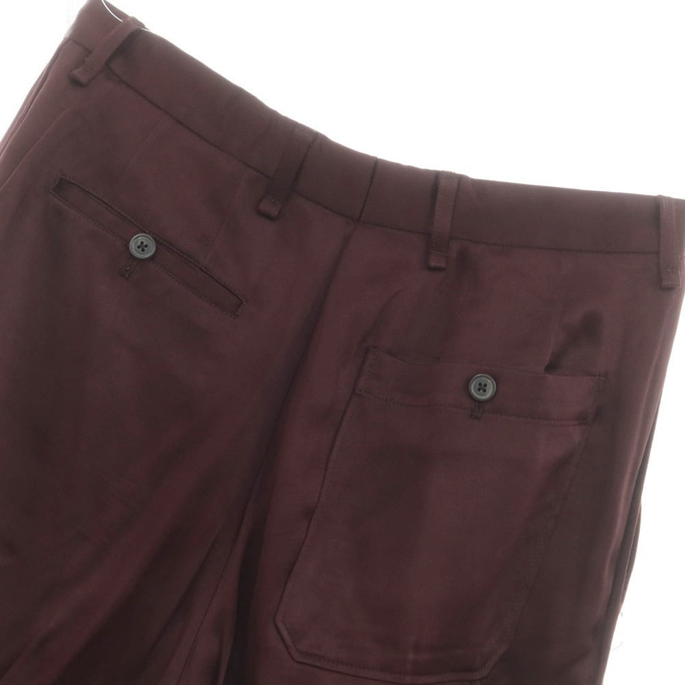 [Used] LANVIN acetate rayon casual slacks pants wine red [46] [Condition rank C] [Men&