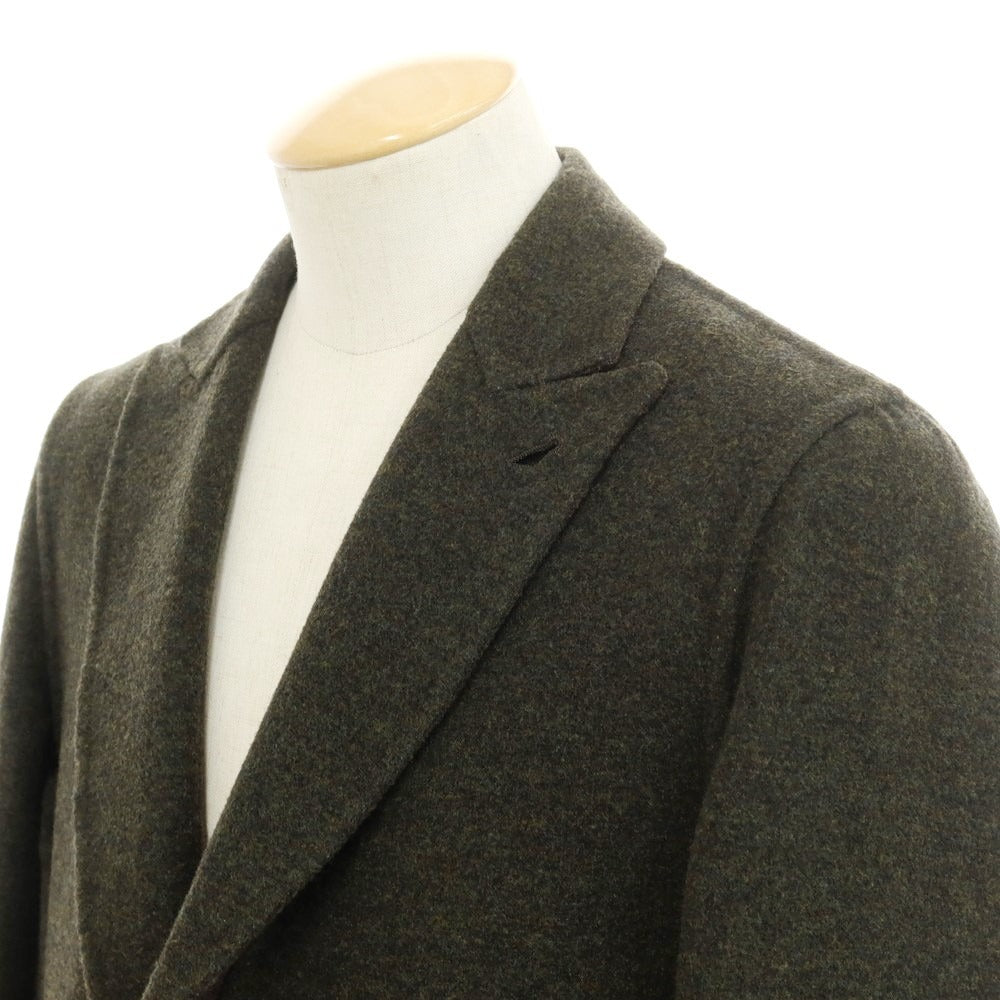 【中古】ラルディーニ LARDINI リバーシブル ウールカシミヤ チェスターフィールドコート モスグリーンxブラウン【 44 】【 状態ランクA 】【 メンズ 】