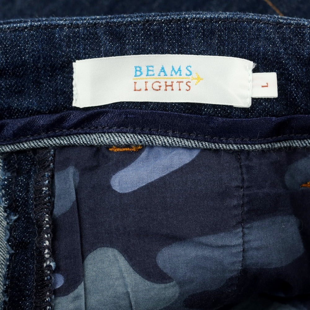 【中古】ビームスライツ BEAMS LIGHTS ストレッチコットン系 ジーンズ デニムパンツ ネイビー【サイズL】【NVY】【S/S/A/W】【状態ランクB】【メンズ】