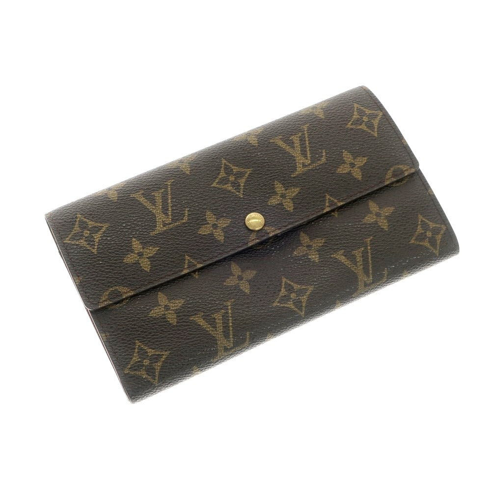 【中古】ルイ ヴィトン LOUIS VUITTON モノグラムキャンバス 長財布 ブラウン【 状態ランクD 】【 メンズ 】