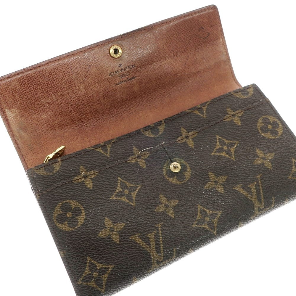 【中古】ルイ ヴィトン LOUIS VUITTON モノグラムキャンバス 長財布 ブラウン【 状態ランクD 】【 メンズ 】