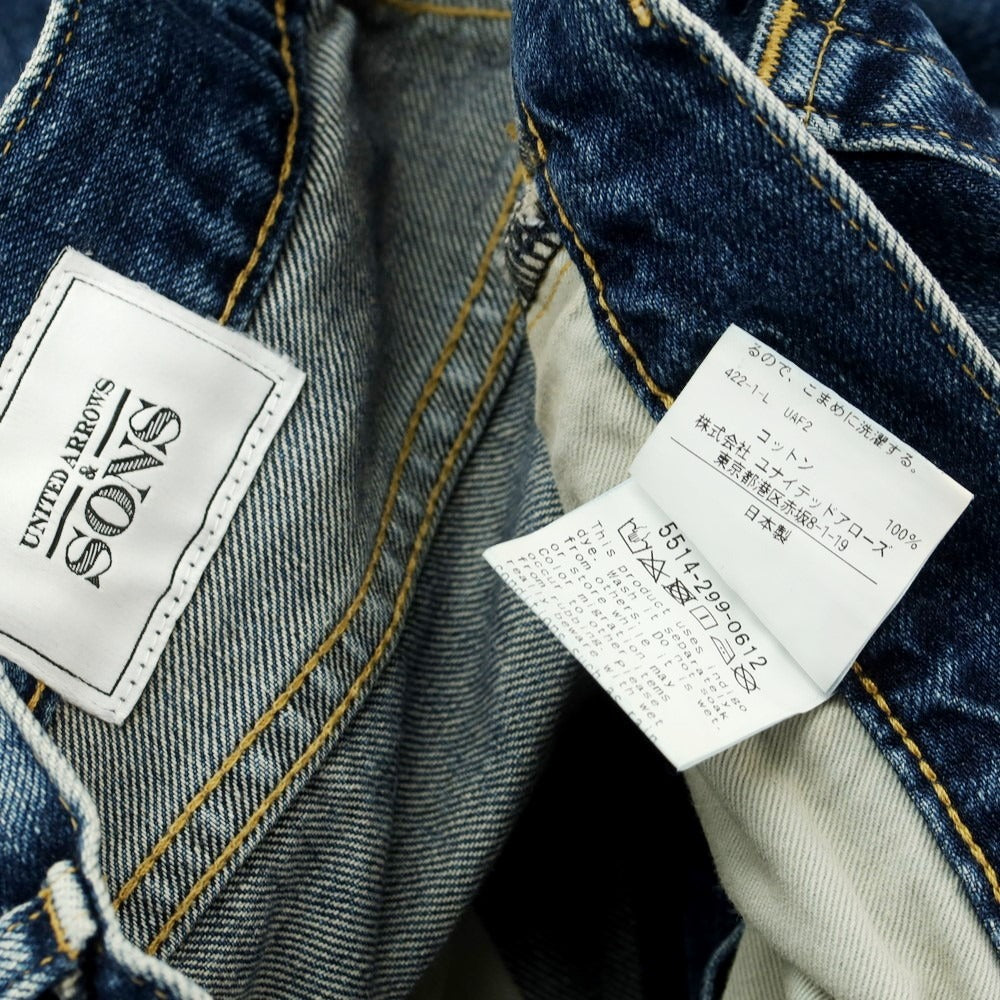 【中古】ユナイテッドアローズ アンド サンズ UNITED ARROWS &amp; SONS コットン ジーンズ デニムパンツ ブルー【サイズM】【BLU】【S/S/A/W】【状態ランクB】【メンズ】