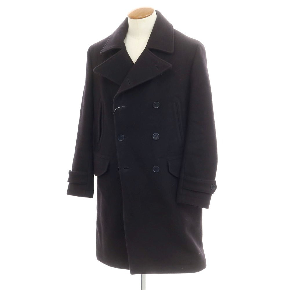 【中古】オフィシンジェネラル Officine Generale ウール ピーコート ダークネイビー【 46 】【 状態ランクC 】【 メンズ 】