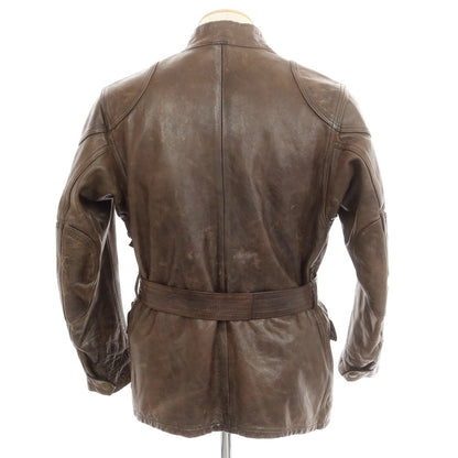 【中古】ベルスタッフ BELSTAFF カウレザー モーターサイクル レザーブルゾン ブラウン【 44 】【 状態ランクC 】【 メンズ 】