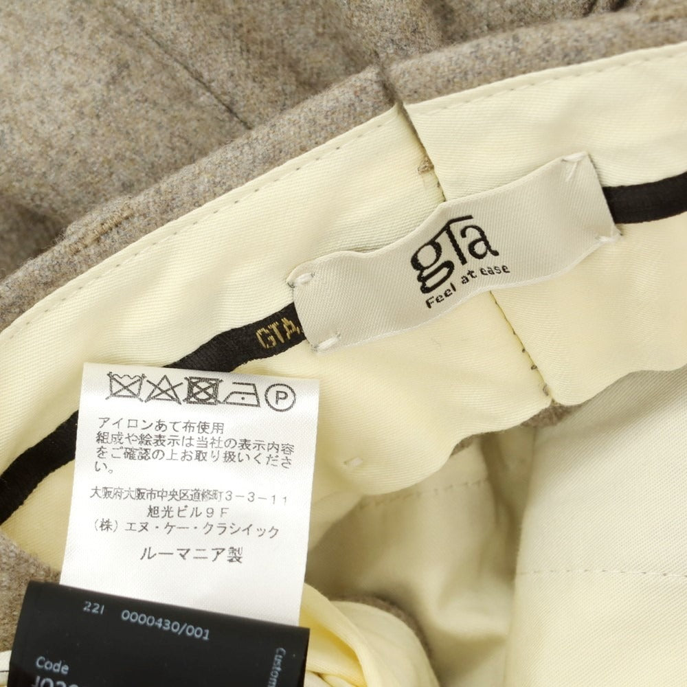 【中古】ジーティーアー G.T.A ウール ドレススラックスパンツ グレージュ【サイズ48】【GRY】【A/W】【状態ランクB】【メンズ】