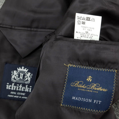 【中古】ブルックスブラザーズ Brooks Brothers ウールナイロン 2つボタンスーツ グレー【 39SHT/32 】【 状態ランクB 】【 メンズ 】