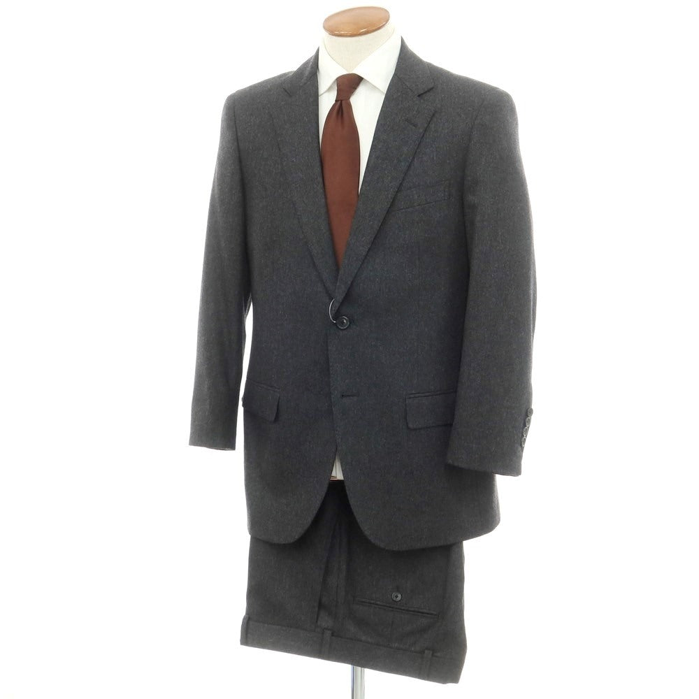 【中古】ブルックスブラザーズ Brooks Brothers ウールカシミヤ 2つボタンスーツ ダークグレー【サイズ39SHT/33】【 状態ランクB 】【 メンズ 】 [EPD]