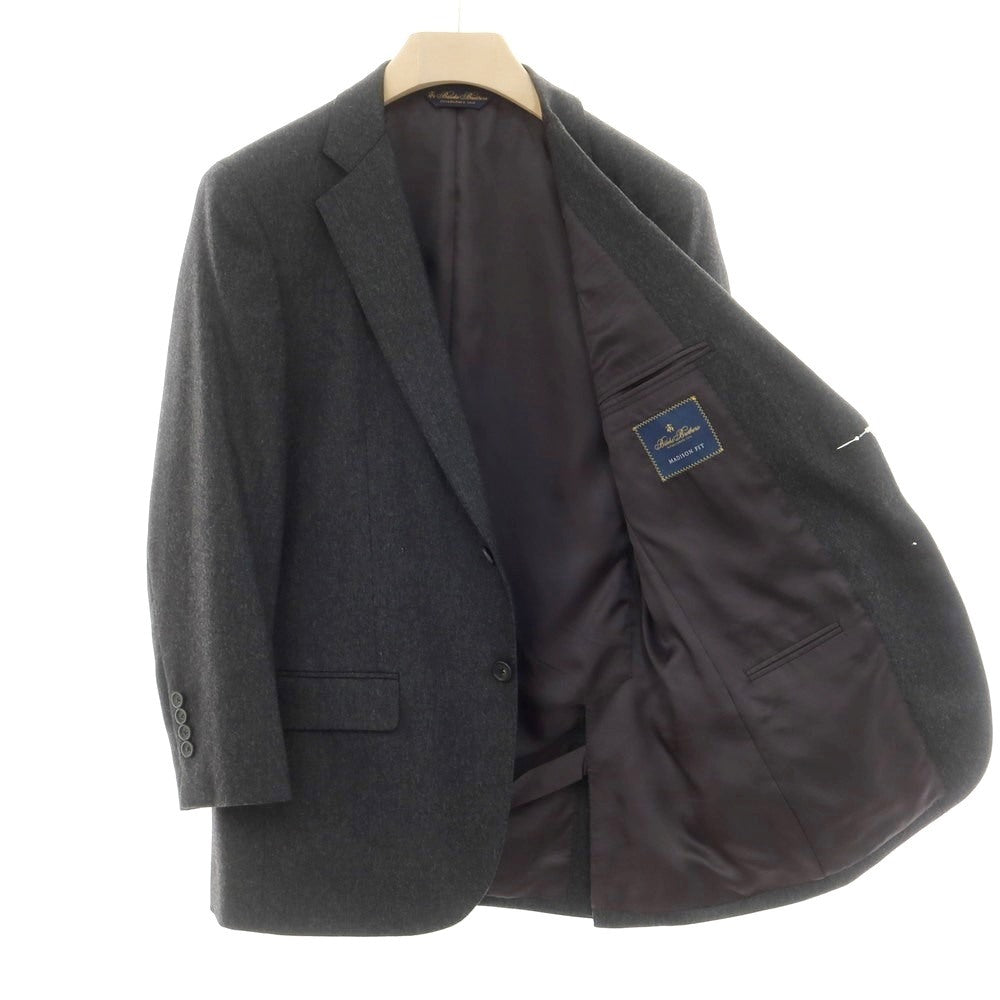 【中古】ブルックスブラザーズ Brooks Brothers ウールカシミヤ 2つボタンスーツ ダークグレー【サイズ39SHT/33】【 状態ランクB 】【 メンズ 】 [EPD]