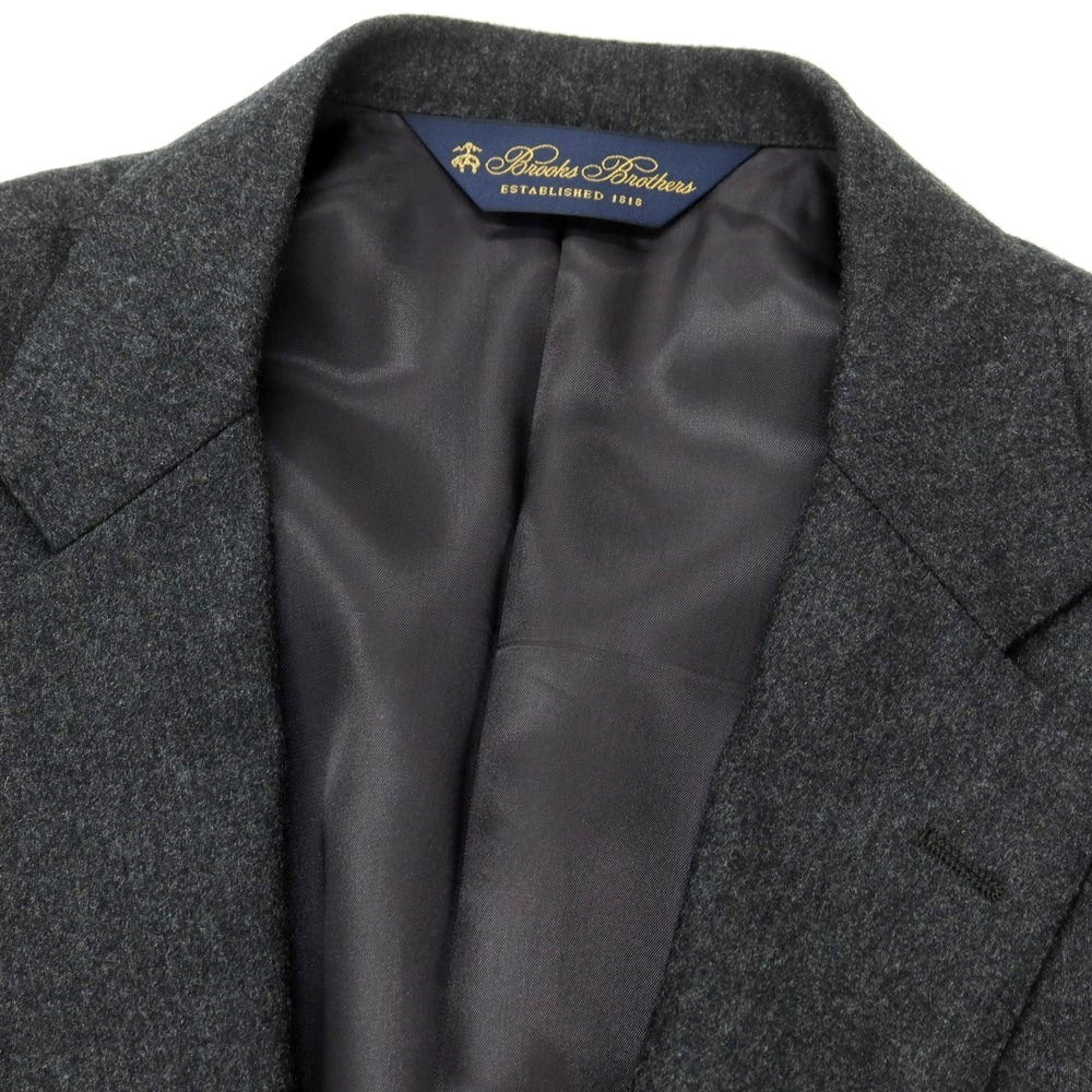 【中古】ブルックスブラザーズ Brooks Brothers ウールカシミヤ 2つボタンスーツ ダークグレー【サイズ39SHT/33】【 状態ランクB 】【 メンズ 】 [EPD]