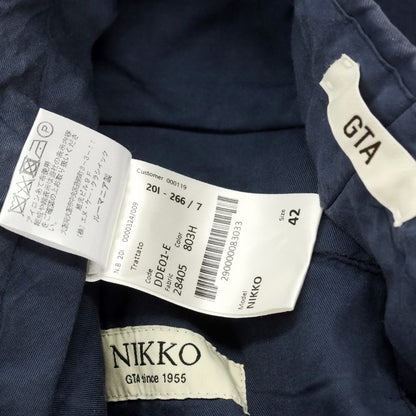 【中古】ジーティーアー G.T.A NIKKO ストレッチ コットン カジュアルスラックスパンツ ライトネイビー【サイズ42】【NVY】【S/S/A/W】【状態ランクC】【メンズ】