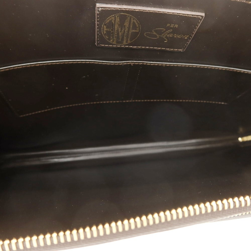 【中古】【未使用】エー エム ピー アントニオピオメーレ AMP ANTONIO PIO MELE Sharon別注 レザー クラッチバッグ ダークブラウン【 状態ランクS 】【 メンズ 】 [EPD]