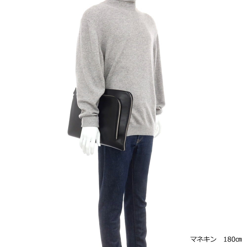 【中古】【未使用】エー エム ピー アントニオピオメーレ AMP ANTONIO PIO MELE Sharon別注 レザー クラッチバッグ ブラック【 状態ランクS 】【 メンズ 】 [EPD]