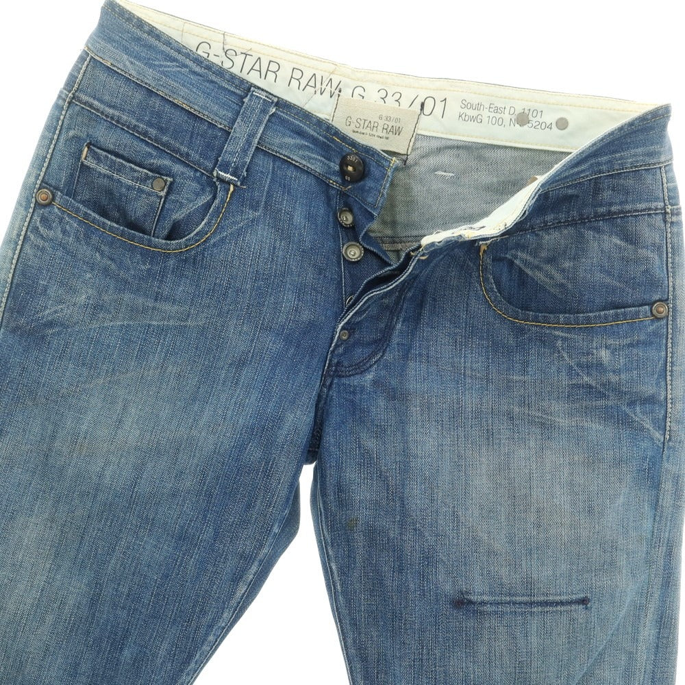 【中古】ジースターロウ G-STAR RAW コットン ジーンズ デニムパンツ ネイビー【サイズ34】【NVY】【S/S/A/W】【状態ランクC】【メンズ】