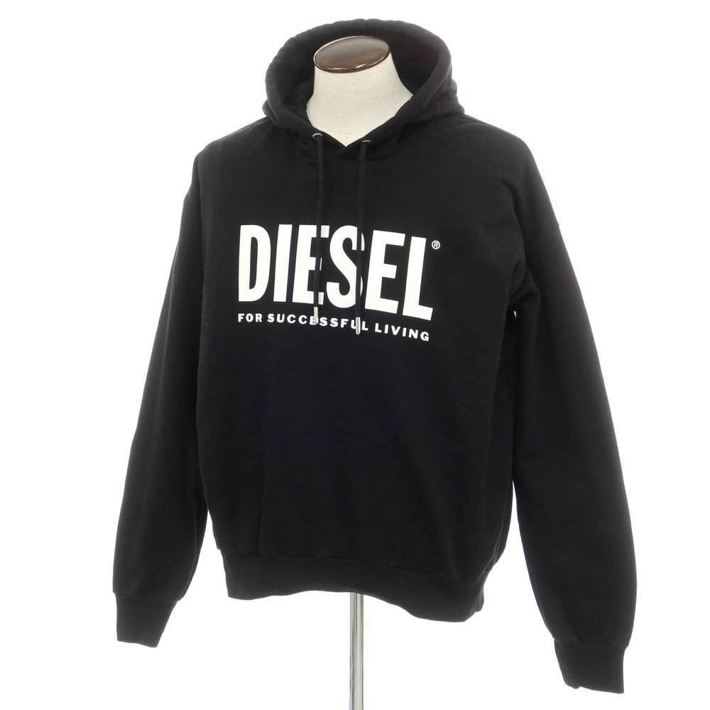 【中古】ディーゼル DIESEL コットン スウェット プルオーバー パーカー ブラック【サイズXL】【BLK】【A/W】【状態ランクB】【メンズ】