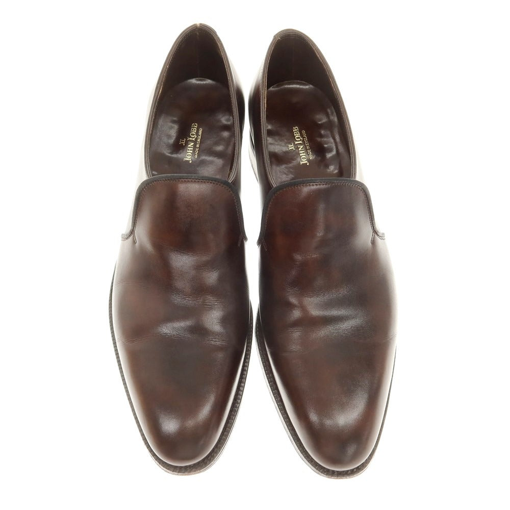 【中古】ジョンロブ John Lobb EDWARD ミュージアムカーフ ローファー ダークブラウン【 7E 】【 状態ランクB 】【 メンズ 】