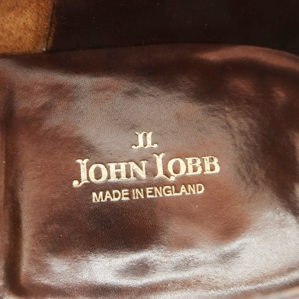 【中古】ジョンロブ John Lobb EDWARD ミュージアムカーフ ローファー ダークブラウン【 7E 】【 状態ランクB 】【 メンズ 】