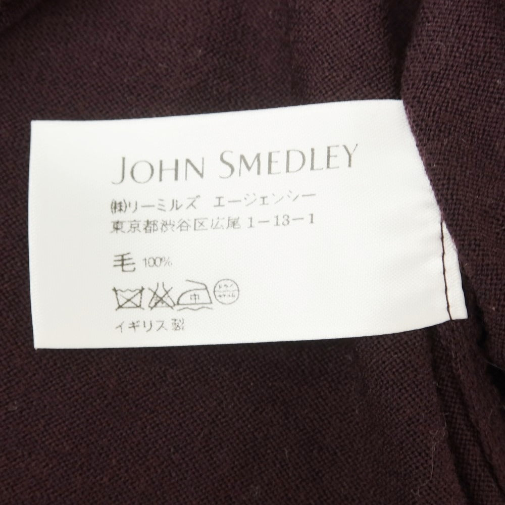 【中古】ジョンスメドレー JOHN SMEDLEY ハイゲージ ウール ニットベスト ダークパープル【サイズS】【PUP】【A/W】【状態ランクB】【メンズ】