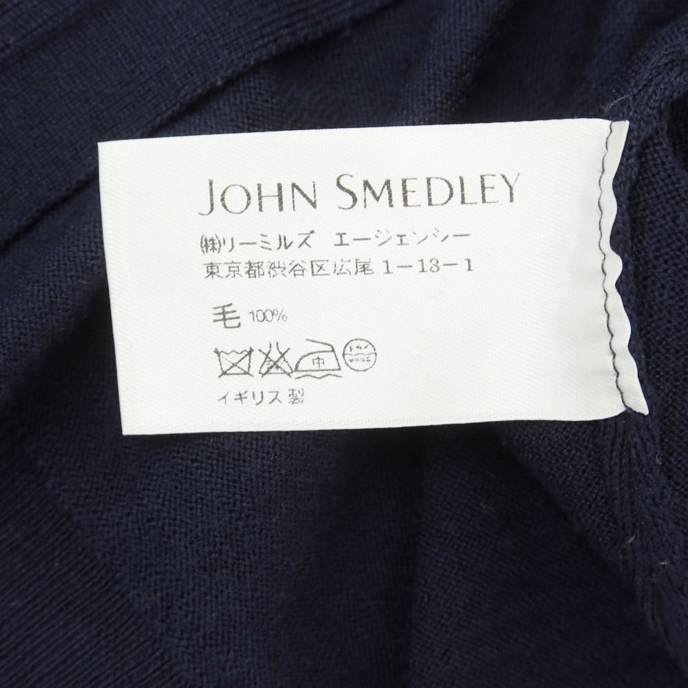 【中古】ジョンスメドレー JOHN SMEDLEY ハイゲージ ウール ニットベスト ネイビー【サイズS】【NVY】【A/W】【状態ランクB】【メンズ】