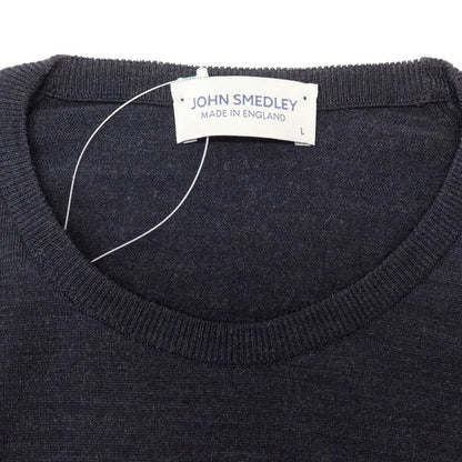 【中古】ジョンスメドレー JOHN SMEDLEY ハイゲージ ウール クルーネック プルオーバーニット ダークネイビー【サイズL】【NVY】【A/W】【状態ランクB】【メンズ】