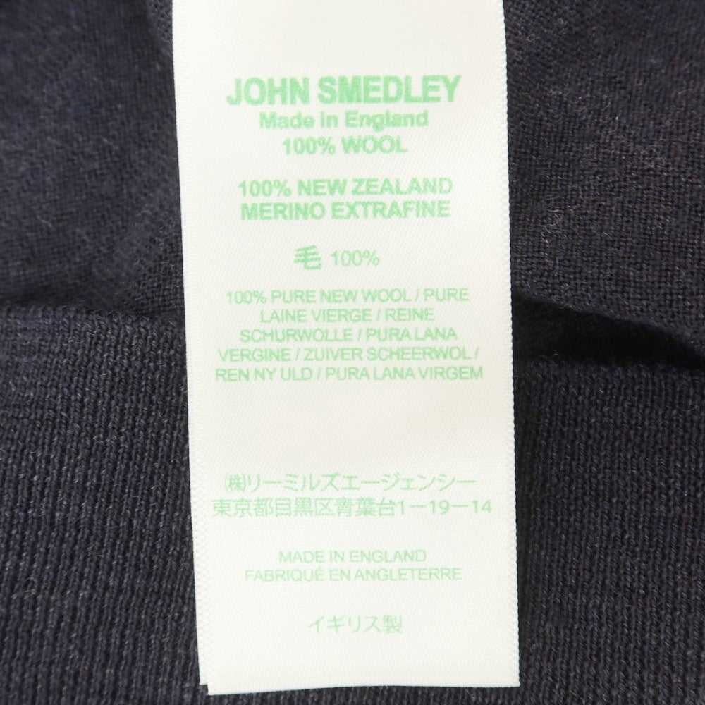 【中古】ジョンスメドレー JOHN SMEDLEY ハイゲージ ウール クルーネック プルオーバーニット ダークネイビー【サイズL】【NVY】【A/W】【状態ランクB】【メンズ】