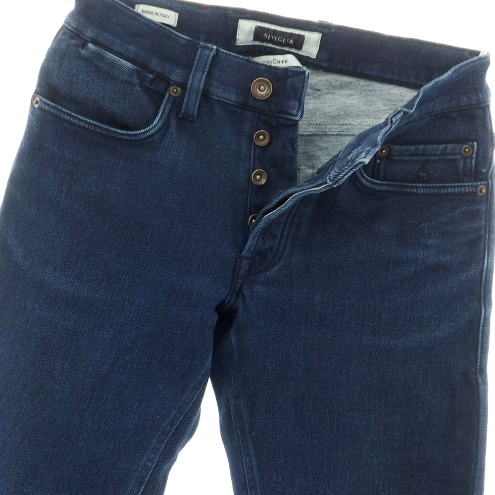 【中古】シビリア SIVIGLIA コットンポリエステルレーヨン ジャージー ジーンズ デニムパンツ ネイビー【サイズ29】【 状態ランクB 】【 メンズ 】 [EPD]