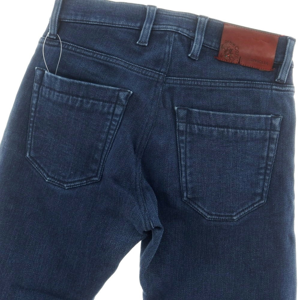 【中古】シビリア SIVIGLIA コットンポリエステルレーヨン ジャージー ジーンズ デニムパンツ ネイビー【サイズ29】【 状態ランクB 】【 メンズ 】 [EPD]