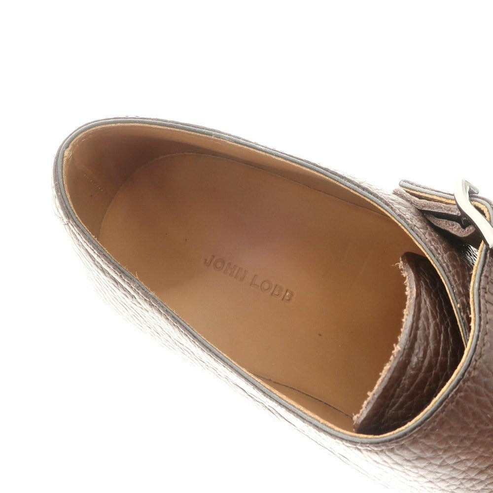 【中古】ジョンロブ John Lobb シュリンクレザー ダブルモンク スニーカー ダークブラウン【 6 】【 状態ランクA 】【 メンズ 】