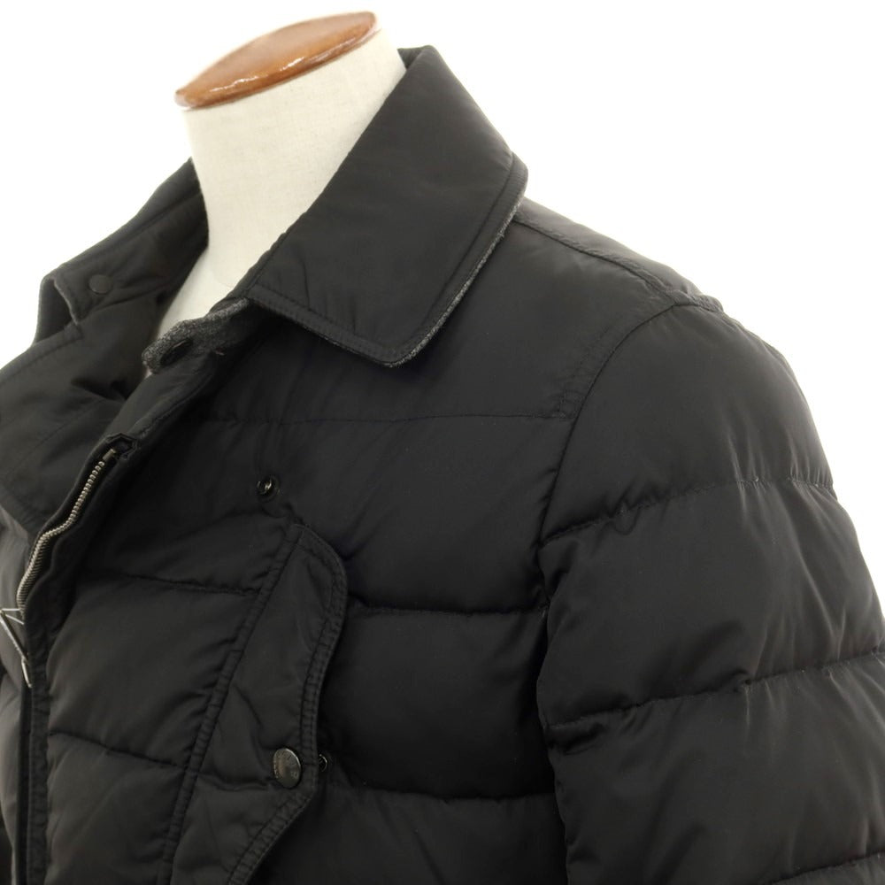 【中古】モンクレール MONCLER ナイロン ジップアップ ダウンジャケット ブラック【 2 】【 状態ランクC 】【 メンズ 】