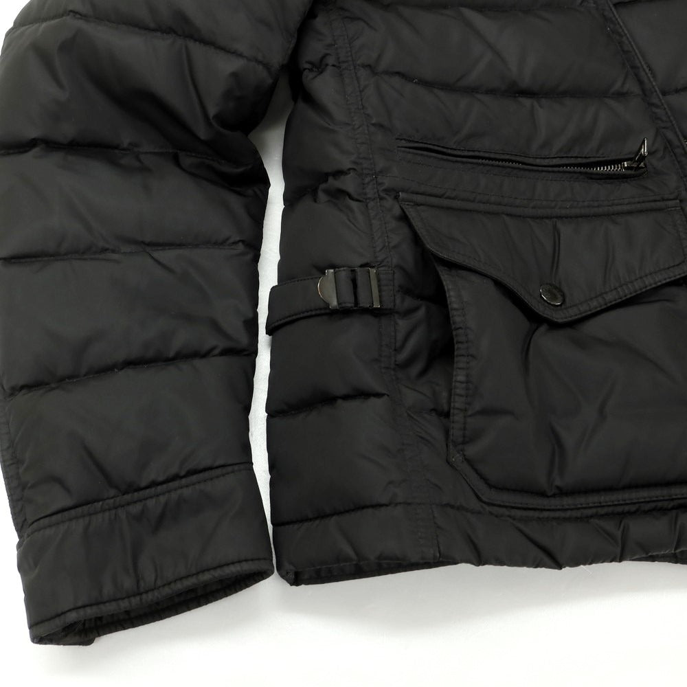 【中古】モンクレール MONCLER ナイロン ジップアップ ダウンジャケット ブラック【 2 】【 状態ランクC 】【 メンズ 】