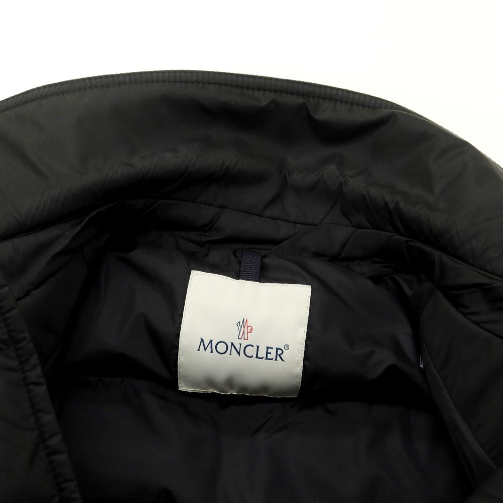 【中古】モンクレール MONCLER ナイロン ジップアップ ダウンジャケット ブラック【 2 】【 状態ランクC 】【 メンズ 】