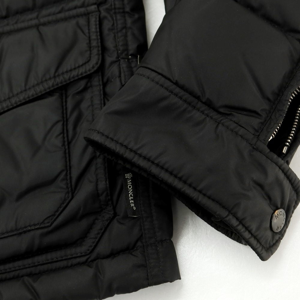 【中古】モンクレール MONCLER ナイロン ジップアップ ダウンジャケット ブラック【 2 】【 状態ランクC 】【 メンズ 】